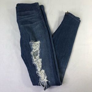 Joe's The Legging Distressed Skinny Pullover Small Blue Stretch Women’s Denim